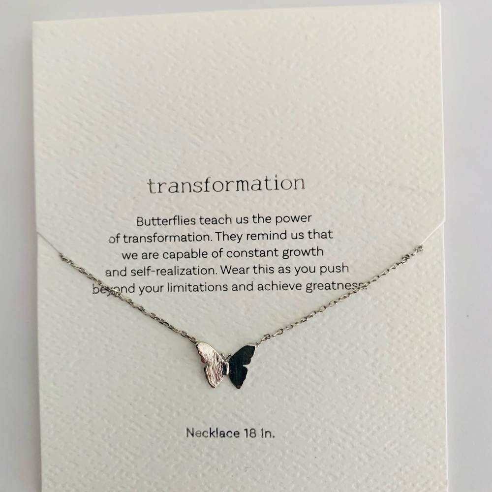 New Silver Butterfly Necklace